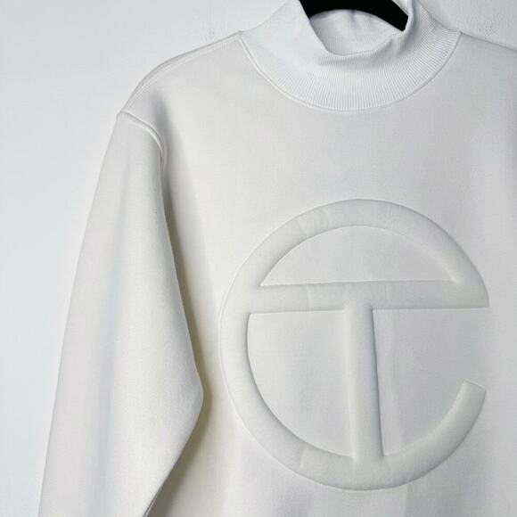 Telfar Telly Mockneck Sweatshirt in White Size Small NEW - Picture 2 of 7
